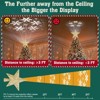 Aoibox Christmas Tree Topper 6 Patterns LED Projector Star Rotating Light Gold Glitter 10 x 3.6 x 10 in 1 Piece for Holiday Decor - 3 of 4