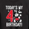 Girls' - Disney - Today's My 4th Birthday Graphic Long Sleeve Fleece Sweatshirt - 2 of 4