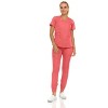 MediChic Scrubs for Women's V-Neck Scrub Set with Six Pocket Cargo Jogger Pants with 4-Way Stretch - 2 of 4