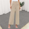 Coolmee Womens Wide Leg Pants High Waisted Business Casual Dress Pants Palazzo Long Work Trousers with Pockets - 2 of 3