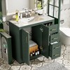 36" Bathroom Vanity with Sink, Modern Bathroom Storage Cabinet with Ceramic Sink & Countertop, Bathroom Cabinet with 3 Drawers & 2 Doors, Wood Frame - 4 of 4