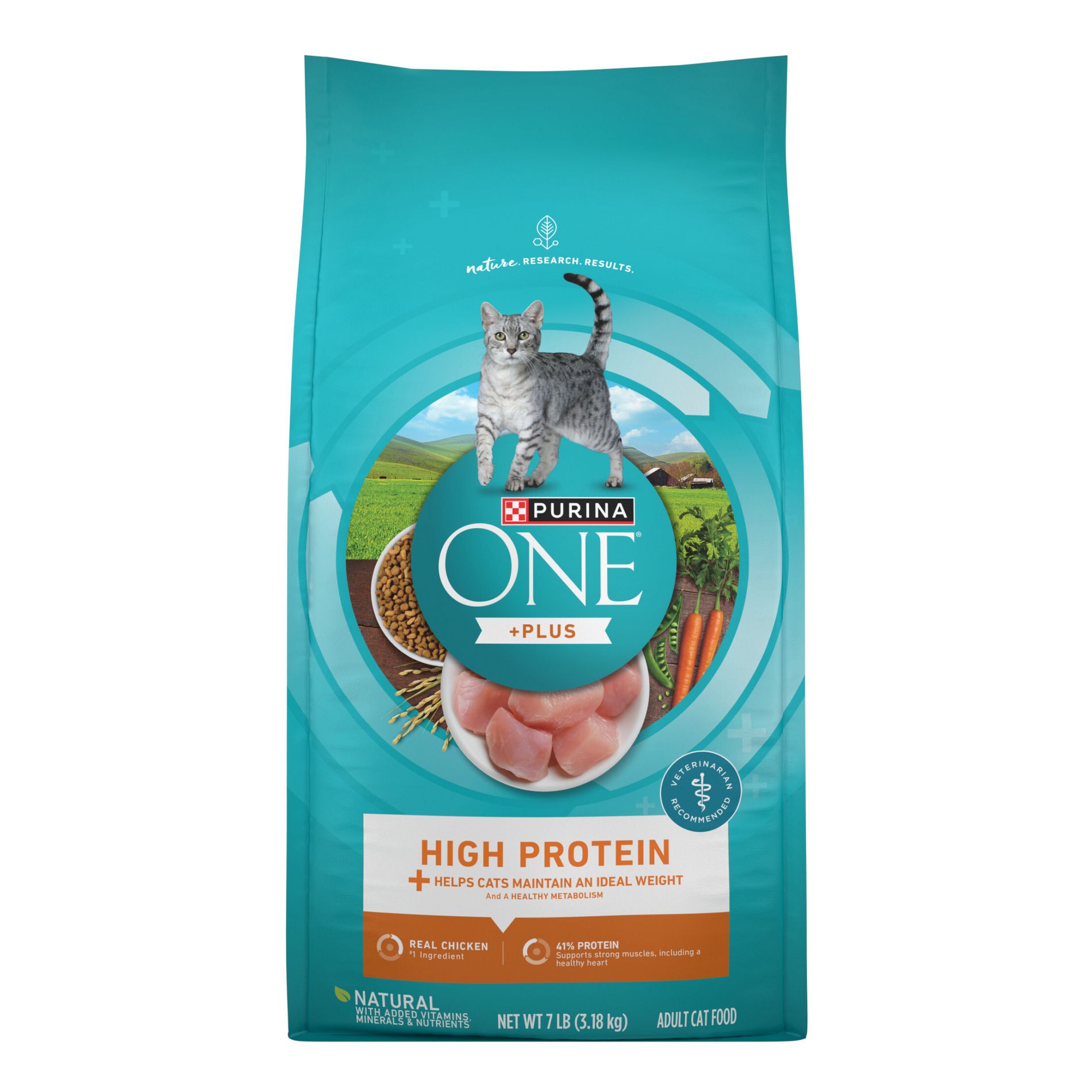 Purina ONE Ideal Healthy Weight High Protein Natural Chicken Flavor Dry Cat Food - 7lbs
