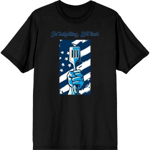 "In Tailgating We Trust" American Flag And Spatula Adult Crew Neck Short Sleeve Tee - 1 of 2