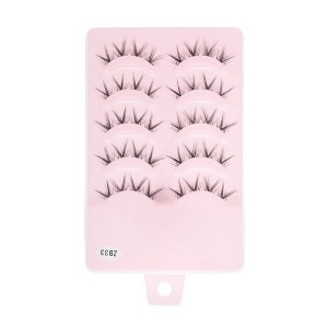 Unique Bargains Natural False Eyelashes ZB33 Black 5 Pair - 1 of 4