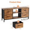 Gikpal Dresser TV Stand for 50 inch TV, Wide Dressers & Chests of Drawers with Charging Station & 4 PU Drawers Storage, Console Sofa Table for Bedroom - 2 of 4