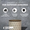 Four Seasons Courtyard 11.8" Steel Smokeless Propane Gas Fire Pit Round Honeycomb Stone Fireplace with Cover for Outdoor Backyard Patio Heating, Brown - 2 of 4