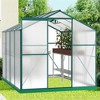 Akoasm 99.8 in. W Heavy-Duty Walk-In Plant Nursery Greenhouse for Backyards & Outdoor-Green - 4 of 4