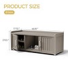 Syemin Shoe Racks Shoe Storage Cabinet Waterproof UV-Resistant Entryway Storage Bench Indoor Outdoor Shoe Organizer, Grey, 46.85"*17.32"*17.91" - 2 of 4