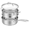 Cuisinart Classic 3.5qt Stainless Steel Saute & Steamer Set with Helper Handle and Cover - 83-3: Steamer Pot, Tempered Glass Lid - 2 of 4