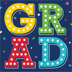 Creative Converting Glad to Be Graduate Paper Napkins 48ct - 1 of 3