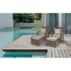 Jiallo Modern Concept Faux Sea Grass Resin Rattan Relaxing Set of 2 Armchairs and 2 Ottomans - 2 of 4