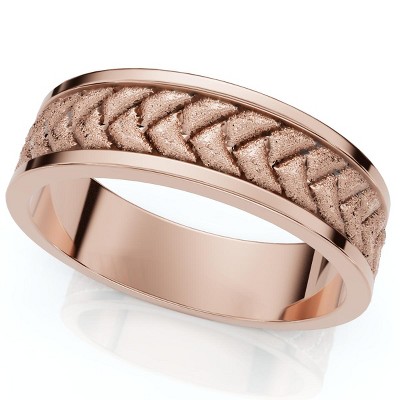 Pompeii3 6mm Men's 14k Gold or Platinum Wedding Band
