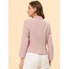 INSPIRE CHIC Women's Open Front Office Long Sleeve Lightweight Printed Floral Crop Suit Blazer - 4 of 4