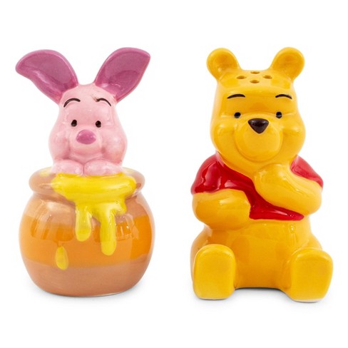 Silver Buffalo Disney Winnie The Pooh And Piglet Salt and Pepper Shakers |  Set of 2