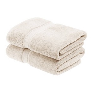 Luxury Cotton Heavyweight Ultra-Plush Bath Towel Set of 2 by Blue Nile Mills - 1 of 4