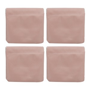 Unique Bargains Mini Waterproof PU Leather Portable Mini Cosmetic Bags 4 Pcs - 1 of 4