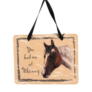 This Little Piggy 3.5 Inch Paint Horse Plaque Whinny Ornament Tree Ornaments - 1 of 3