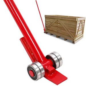 Heavy Duty Crowbar，Steel Handle Pry Bar with Wheels, Large Wrecking Bar Demolition Tool for Heavy Duty Equipment Handling, Pallet Buster Breaker - 1 of 4