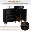 Living Room Sideboard: Elegant Arched Door Cabinet, Storage, Wood Legs - 2 of 3