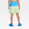 Toddler Boys' Toy Story Striped Swim Shorts - Green - 2 of 3