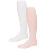 Memoi Infant Girl's Microfiber Tights Solid Color 2-Pack - 2 of 4