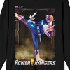 Power Rangers Billy The Blue Ranger Crew Neck Long Sleeve Black Adult Tee - 2 of 3