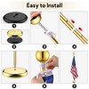 Yescom 6Ft Indoor Flag Pole Kit Eagle Topper Aluminum Gold Pole with Base 3x5Ft US Flag for Office School City Hall - 4 of 4