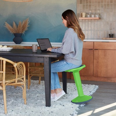 Grassy Green Adjustable Height Wobble Stool for Active Seating