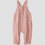 little Planet By Carter's Baby Gauze Overalls - Pink