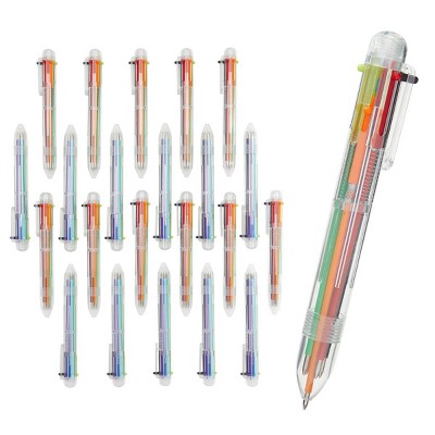 Bright Creations 24 Pack 6 in 1 Multicolor Ballpoint Pen for Office Supplies and Accessories, 0.5mm, 5.5 in.