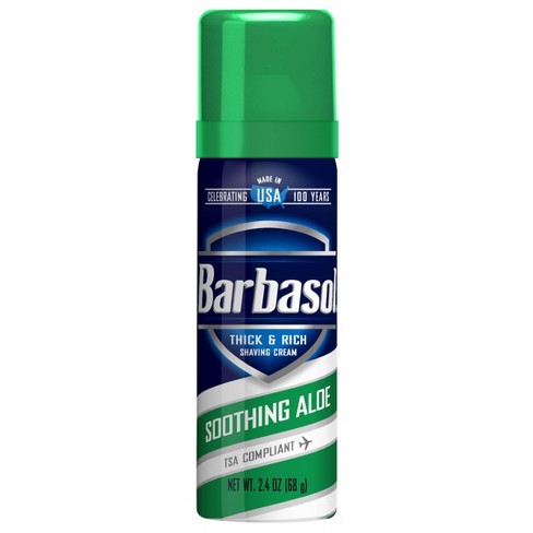 Barbasol Soothing Aloe Shaving Cream - 2.4oz - Trial Size : Target