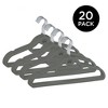 Trio Home Heavy Duty Rubber Hanger with Cascade Hook and Tie Bar,360 Degree Rotatable Hook (20 PACK)  - Grey - image 2 of 4