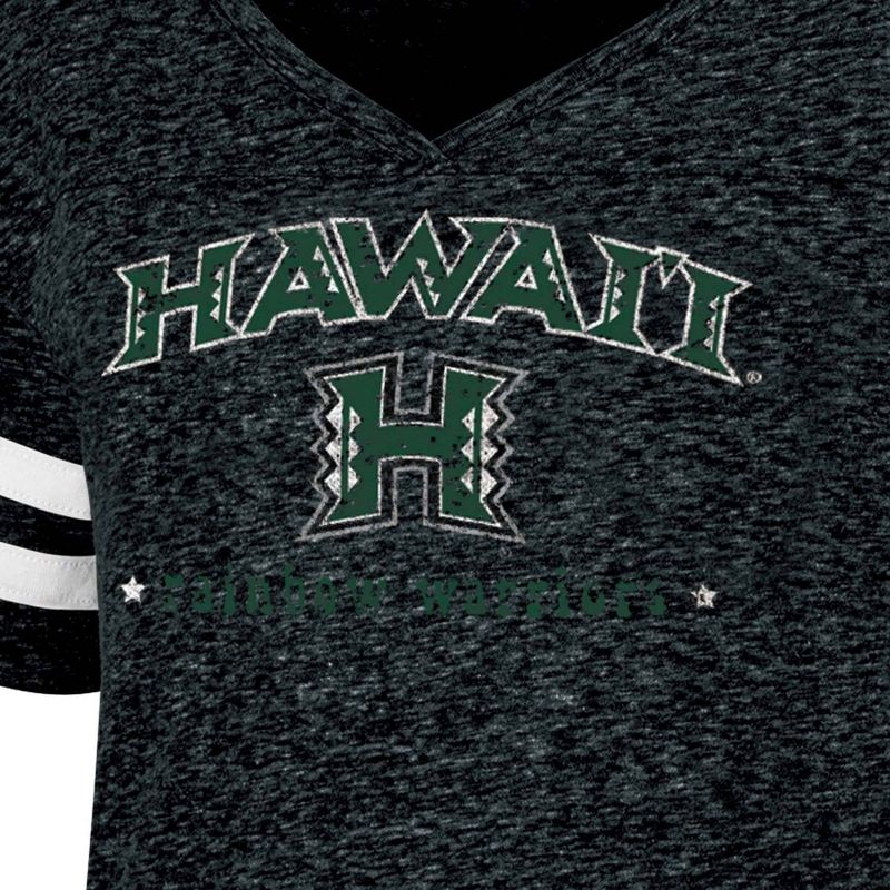 NCAA Hawaii Rainbow Warriors Girls&#39; Tape T-Shirt, 3 of 4