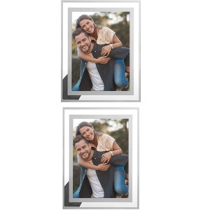 REGALWOVEN Wedding Home Glass Vertical or Horizontal Picture Frame for Tabletop Display - 1 of 4