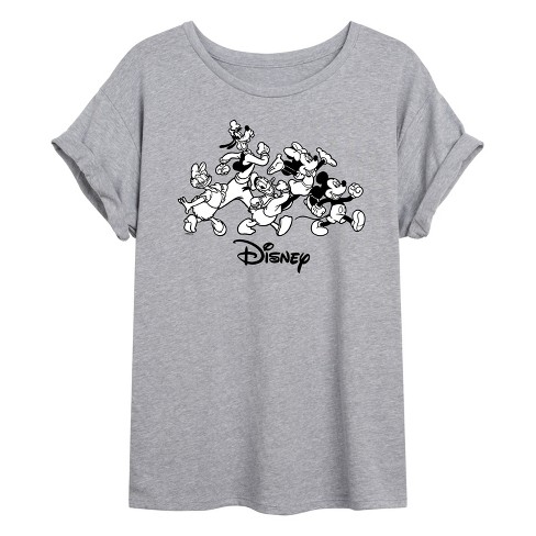 Women's - Disney - Mickey Minnie Daisy Donald Goofy Pluto Oversized Graphic T-Shirt - image 1 of 4