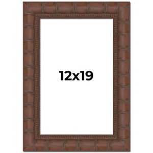PosterPalooza | 12x19 Wide Bamboo Picture Frame, UV Acrylic, 4 Finishes - Brown, Black, Silver, and Natural - 1 of 4