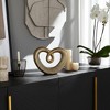 Abstract Heart Sculpture for Kitchen Decor or Table Display - Modern Decorations and Statues for Living Room, Shelf Styling, or Entryway Accent - 3 of 4