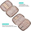 Travel Jewelry Case, Holiday Organizer for Necklaces, Earrings, Rings, Bracelets, Watch, Pink - 3 of 4