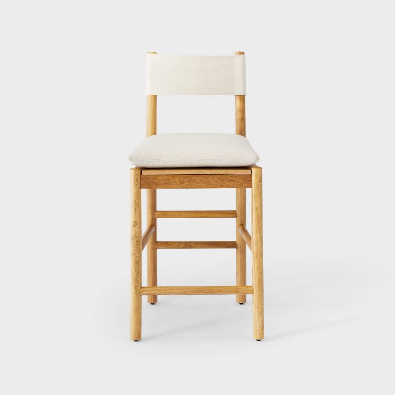 Emery Wood Counter Height Barstool with Upholstered Seat and Sling Back - Threshold&#8482; designed with Studio McGee, 4 of 8
