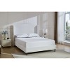CAVINAS King Size Bed Frame, Upholstered Wingback, Premium Cream White Chenille for Bedroom, Minimalist Designs - 2 of 4