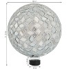 Sunnydaze Indoor/Outdoor Mirrored Diamond Mosaic Gazing Globe Glass Garden Ball - 10" Diameter - Silver - 3 of 4