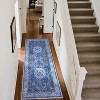 Boho Floral Washable Rug - Faux Lambskin Velvet with Non-Slip Backing for Living Room, Bedroom, Kitchen - 2 of 4