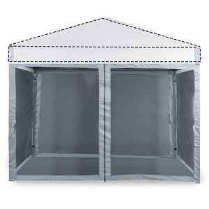 Aoodor Canopy Mesh Sidewall Replacement with 2 Side Zipper for 10' x 10' Pop Up Canopy Tent (Mosquito Net Only) - 1 of 4