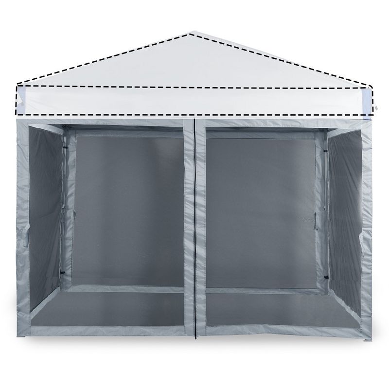 Aoodor Canopy Mesh Sidewall Replacement with 2 Side Zipper for 10' x 10' Pop Up Canopy Tent (Mosquito Net Only), 1 of 8