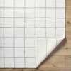 Hauteloom Nissa White Gray Checkered Wool Rug - 4 of 4