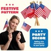 24 Pcs Small American Flags on Stick 4x6“  for 4th of July Celebration, Memorial Day, Patriotic Party Supplies, Independence Day Gathering - 3 of 4