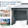 Gulches 10' x 13' Patio Gazebo, Outdoor Gazebo Canopy Shelter with Curtains, Vented Roof, Steel Frame for Garden, Lawn, Backyard and Deck, Sage Gray - 3 of 4