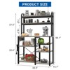 Industrial Kitchen Bakers Rack with Power Outlet - 6-Tier Space-Saving Microwave Stand - 3 of 4