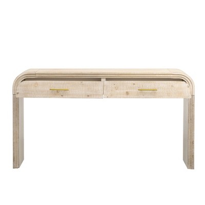 NicBex 59.05"Console Table with 2 Drawers Farmhouse Sofa Table with Metal Handles for Entryway,Living Room