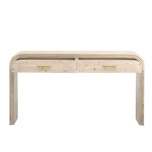 NicBex 59.05"Console Table with 2 Drawers Farmhouse Sofa Table with Metal Handles for Entryway,Living Room - 1 of 4